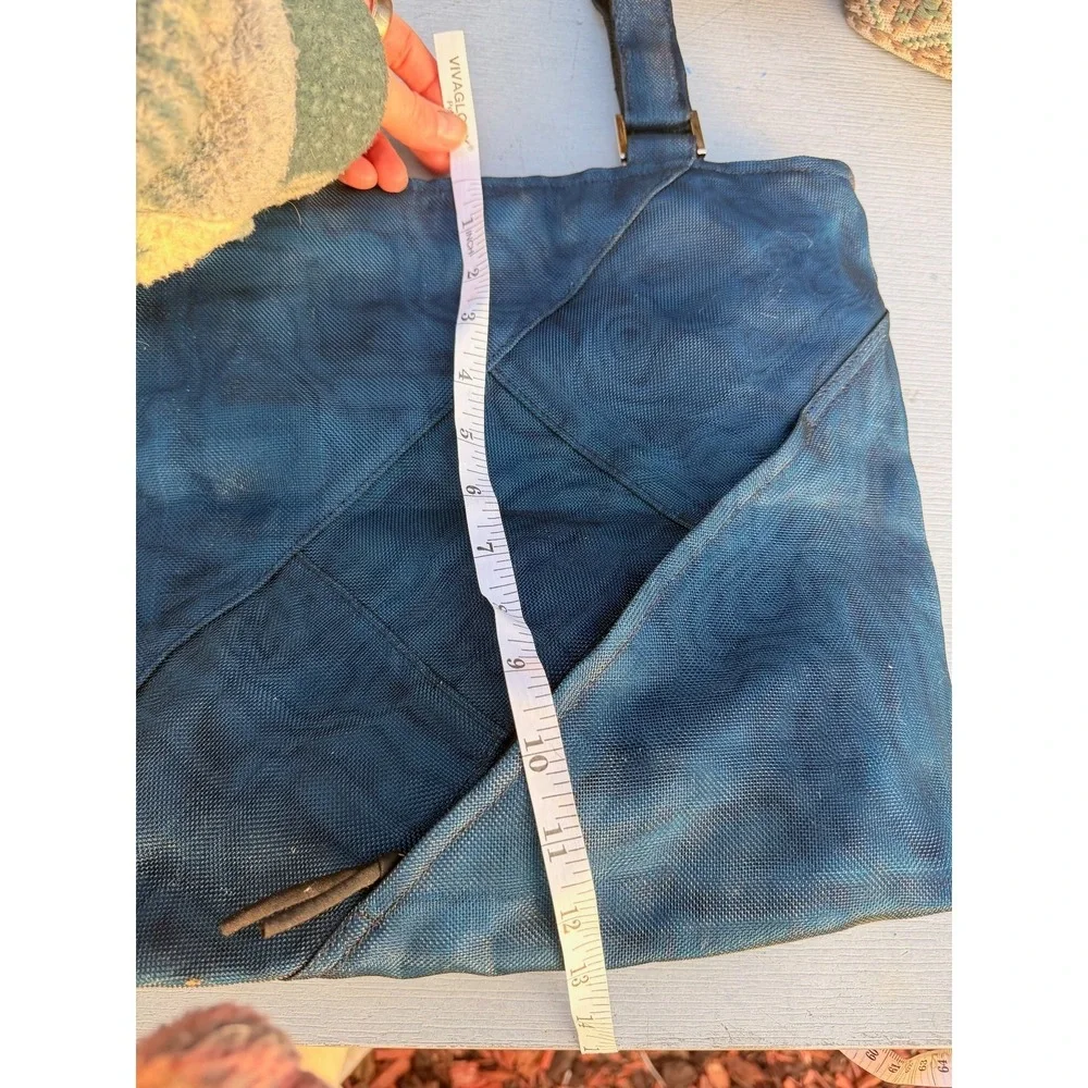 Smateria‎ Blue Recycled Net Mesh Tote Bag Crossbody Sustainable Shoulder Bag